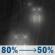 Thursday Night: Rain, mainly before 11pm. Low around 48. Calm wind. Chance of precipitation is 80%. New precipitation amounts of less than a tenth of an inch possible. Thursday Night: Rain, mainly before 11pm. Low around 48. Calm wind. Chance of precipitation is 80%. New precipitation amounts of less than a tenth of an inch possible.