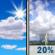 Memorial Day: A 20 percent chance of showers and thunderstorms after 1pm.  Mostly sunny, with a high near 74. Calm wind becoming southwest 5 to 9 mph in the morning. 
