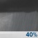 Saturday Night: A 40 percent chance of showers, mainly before 11pm.  Mostly cloudy, with a low around 45.