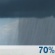 Today: Showers likely, mainly before 1pm.  Mostly cloudy, with a high near 48. Calm wind.  Chance of precipitation is 70%. New precipitation amounts of less than a tenth of an inch possible. 