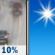 Thursday: A 10 percent chance of rain before 7am.  Partly sunny, then gradually becoming sunny, with a high near 58. Calm wind becoming northwest 5 to 7 mph in the afternoon. 