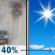 Sunday: A 40 percent chance of rain before 11am.  Mostly sunny, with a high near 59.